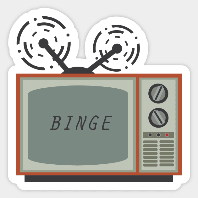 Binge Sticker by VintageRobot